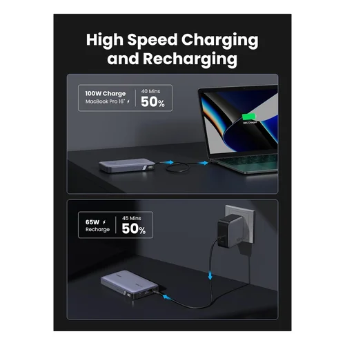 UGREEN 100W 20000mAh Two-way Fast Charging Power Bank (25188) - 2