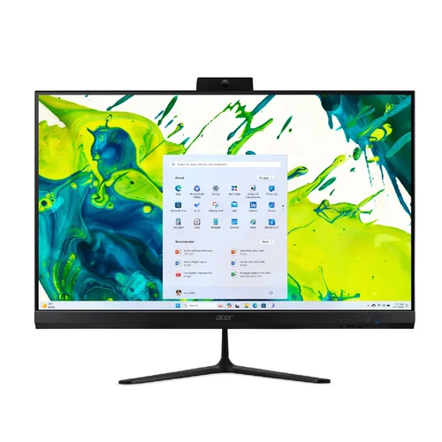 Acer Aspire C27B-GARL AIO PC Intel Core Ultra 7-255U, 16GB DDR5 RAM, 512GB PCIe NVMe Gen4 SSD, Intel Graphics, 27-inch FHD Non-Touch, Win11 Home, Wireless K&M, Black