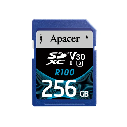 Apacer 256GB R100 UHS-I U3 V30 100MB s Micro SD Memory Card AP256GMCSX10U7-RAGC/